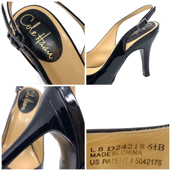 Cole Haan Nike Air Carma Black Slingback Pumps - Picture 7 of 8